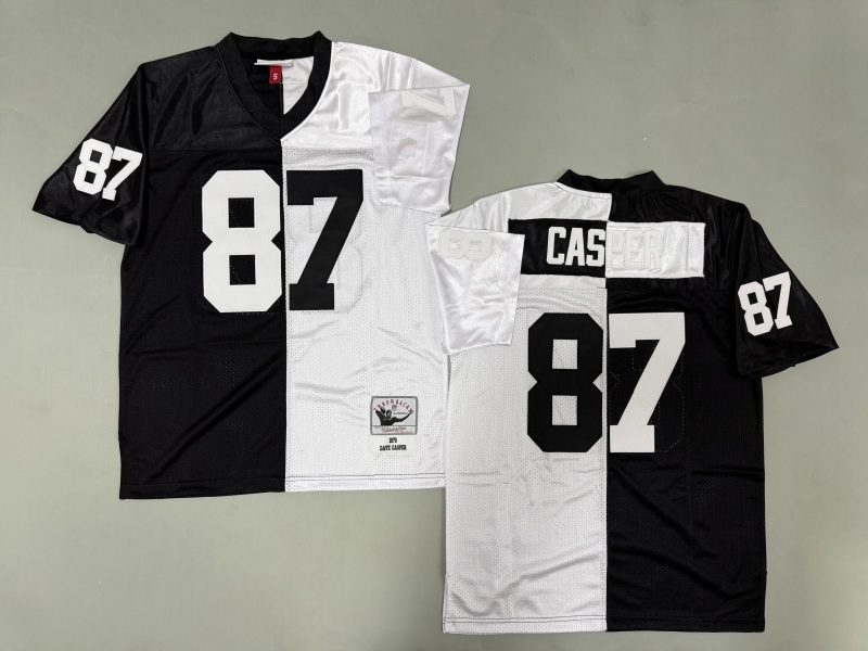 Men 2025 Nike Oakland Raiders #87 Casper black white Throwback Limited NFL Jersey style 001->oakland raiders->NFL Jersey